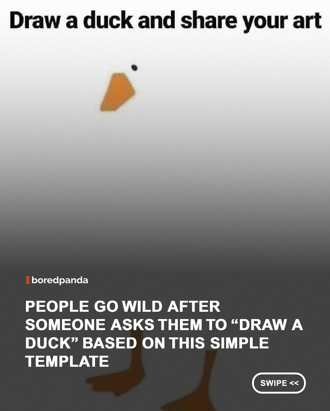 What happens when you give everyone the same simple duck to draw? 🦆🎨

The answer: absolutely anything. From adorable characters to bizarre little creations, people took one basic duck template and turned it into something completely their own. Some are cute, some are clever, and some clearly took a very unexpected detour.  

It’s a perfect reminder that creativity really has no rulebook. Give people the same starting point, and somehow everyone ends up somewhere completely different. 