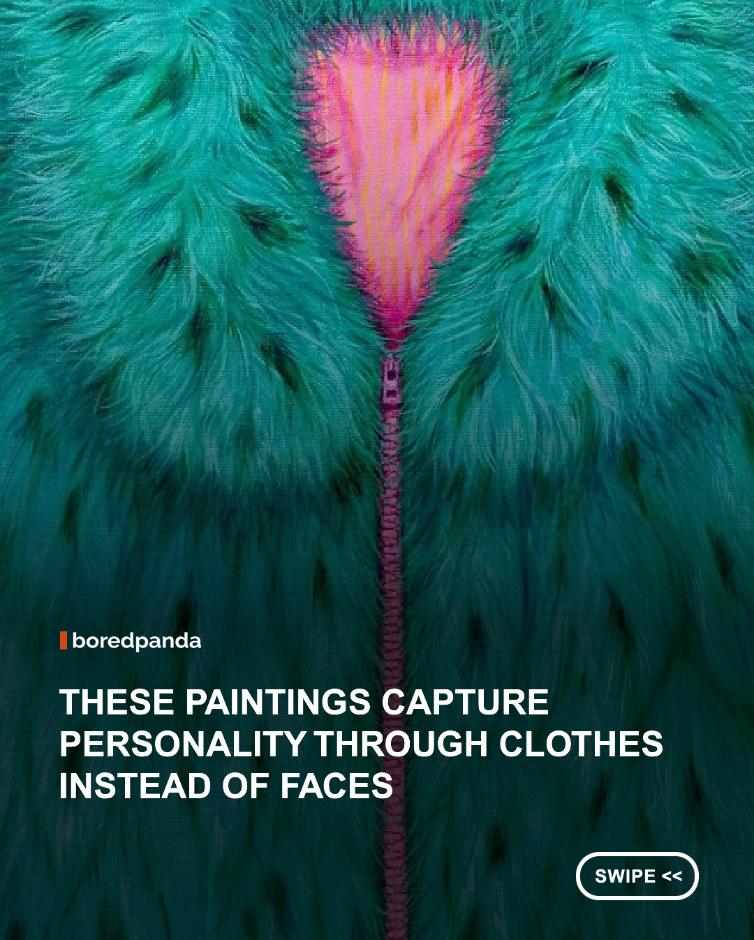 Clothing can reveal an extraordinary amount about a person without showing the person at all. A favorite jumper, a carefully chosen jacket, or a slogan T-shirt can hint at taste, status, memories, desires, and even the kind of image someone wants to project. London-based artist Hannah Knox takes that idea literally, painting garments without their wearers and turning familiar pieces of clothing into intimate portraits of the people who might have chosen them.

Working primarily in oil on linen, Knox meticulously recreates collars, zips, folds, fur, knits, and other tactile details until the paintings appear almost three-dimensional. Yet these aren't simply exercises in photorealistic technique. Her empty garments become stand-ins for absent bodies, carrying associations with identity, class, fashion, memory, and desire. Drawing on her childhood surrounded by her fashion-designer mother's clothes and her own fascination with fabric, the artist creates what she calls “portraits without people,” paintings in which a single garment can suggest an entire life. 