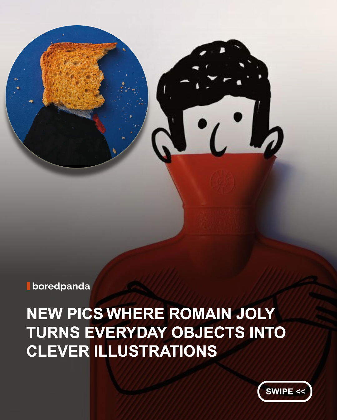 Sometimes, all it takes to see an ordinary object differently is a few carefully placed lines or a drawn-on face. That playful way of looking at everyday life lies at the heart of French artist Romain Joly’s work.@romainjolyyy Based in the south of France, Joly combines photography and drawing to create simple visual scenes in which familiar objects take on completely new identities. Food, household items, plants, and other things most of us would barely notice become characters, animals, landscapes, and sometimes silly visual jokes.