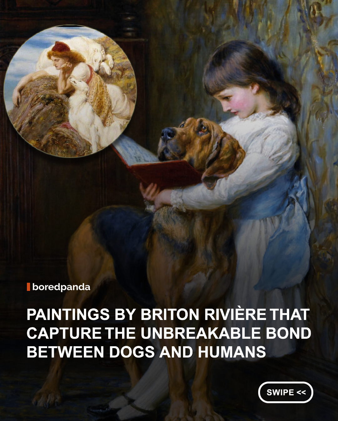 Dogs have been our loyal companions for centuries, and few artists captured that bond as beautifully as Briton Rivière. In his paintings, dogs are rarely just part of the scene. They are loyal companions, staying close to their humans through difficult and uncertain moments.

Born in London in 1840, Rivière became one of the best-known British animal painters of the Victorian era. He painted many different subjects, but dogs appeared again and again in his work, often alongside people experiencing loneliness, hardship, or loss.

We’ve collected some of the artist’s paintings featuring dogs and their humans below. Scroll down to see these timeless scenes of loyalty and companionship.