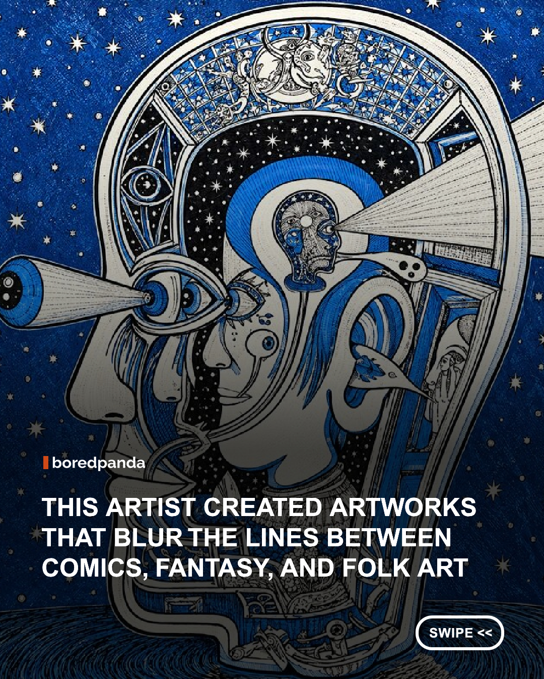 Some artists build imaginary worlds with a few simple lines. Theo Ellsworth @theo_ellsworth_

Options fills his with so many creatures, characters, textures, and strange details that something new always seems to be hiding in the picture. His art sits somewhere between comics, surrealism, and pure imagination, creating scenes that can feel playful and mysterious at the same time.



A sense of discovery is part of what makes Ellsworth's artwork so engaging. A strange character might share the frame with an otherworldly landscape, an invented machine, or an entire collection of tiny visual details, leaving plenty to discover beyond the first glance 