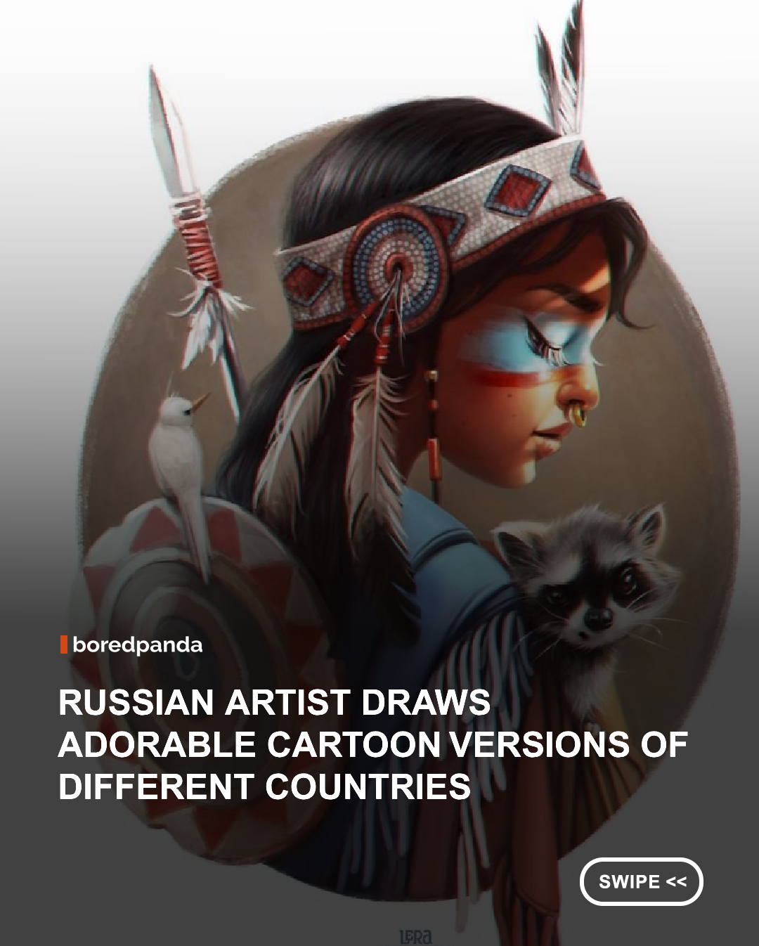 Lera Kiryakova never disappoints. In her recent project “Beauty of the World,” Kiryakova digitally illustrated 10 girls from various corners of the world in her own style.

Our world is so beautifully different. Unique appearances, cultures, and traditions are what make it so rich and exciting to live in and learn from. Packed with details such as national animals, food, outfits, or makeup, these adorable cartoon-like characters resemble people from particular countries and regions. Forget Miss World competitions, because this is what we actually need.