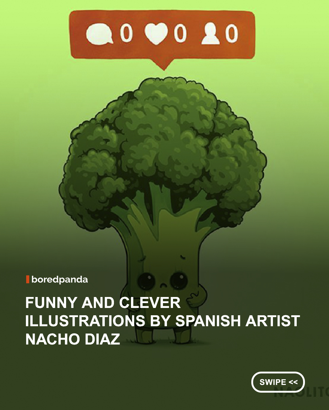 Today we're stepping into the funny and unconventional illustration world of Nacho Diaz  This Spain-based artist enjoys putting everyday things into bizarre situations, perfectly creating humorous double entendres.



From an aging banana to friendless broccoli, these quirky images work on at least a couple of levels and their wittiness will definitely make you smile. Swipe to check out Nacho's work and vote for your favorite pieces!  



📸 Instagram / @naolito