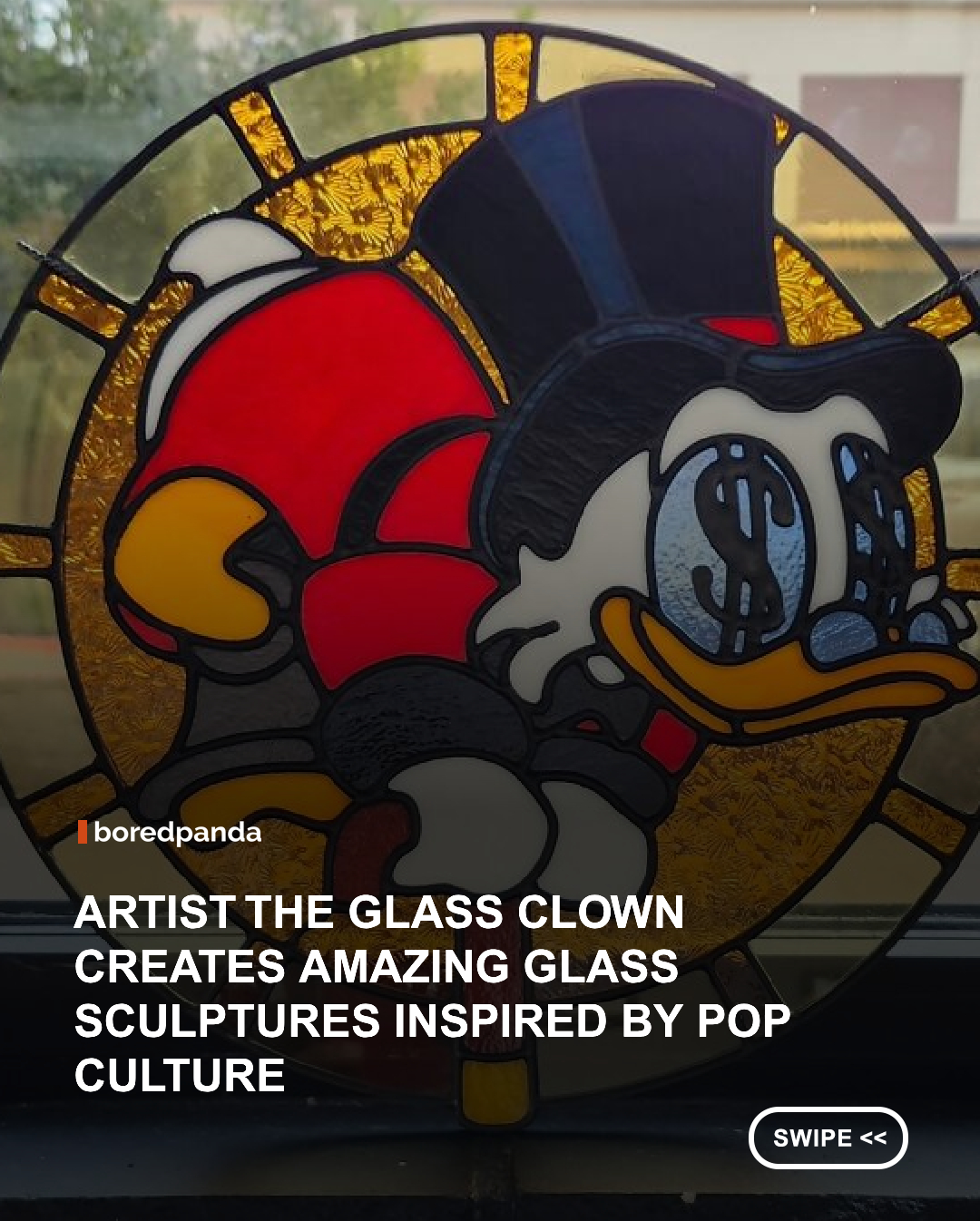 Pop-art, video game characters, celebrities - all immortalized in beautifully made stained glass signs is what Deke Cameron, aka ‘The Glass Clown’, has made his life’s work.

Using such an old and painstaking technique to capture the vivid colors and odd shapes of a Pokémon or one of the vintage cartoon characters many grew up with makes sense the more you think about it. As much as every frame and animation took time and effort from the artists, so does capturing the essence of the characters forever in glass.
 
Instagram: @the_glassclown