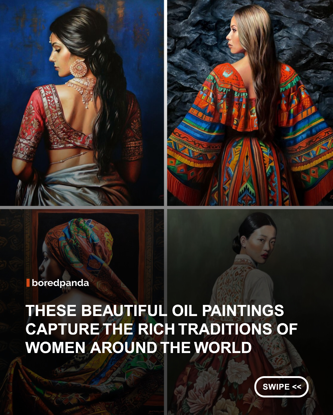 Mexican artist Yael Medrez Pier brings the vibrant world of Indigenous women to life through her colorful oil paintings. Her works celebrate the beauty, strength, and resilience of women, capturing intricate textiles and traditional garments with astonishing detail.



In her series Woven Heritage: A Window into Cultural Richness and Humanity through Ethnic Women’s Pioneering Textiles, Medrez Pier paints women from all over the world—from Mexico to India to Spain—showing their cultures, traditions, and stories. Swipe to see her powerful, colorful portraits!



Artist: @yaelmedrezpier 



#Art #culture #OilPainting #TraditionalAttire #CulturalHeritage #WomenInArt   