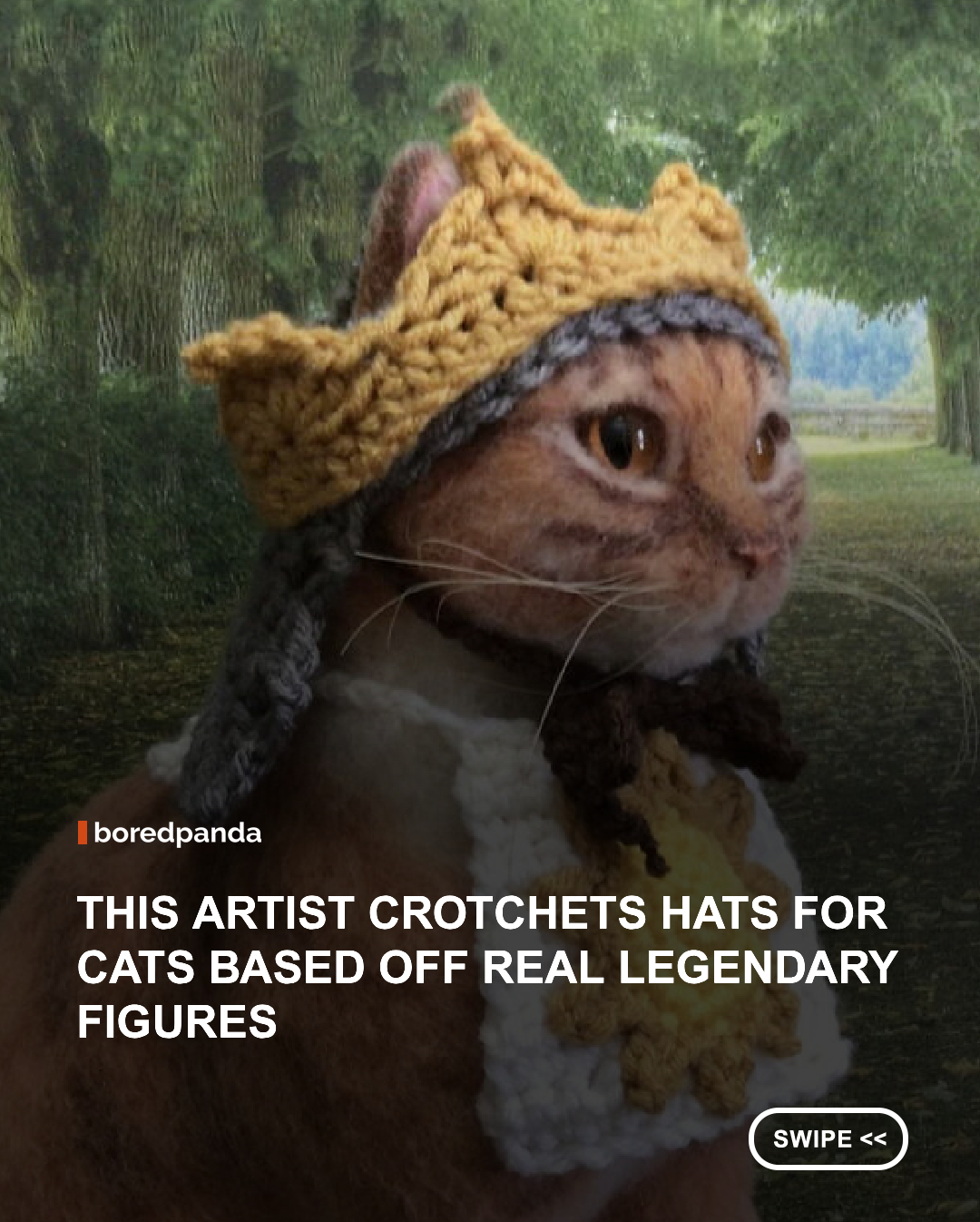 Patricia, known on Etsy as OonaPatternsEtc, creates cute cat hats. Most of them are crocheted but others require more work and adding some knitted elements. So far her shop has made more than 5K sales, and her happy customers have left over 700 reviews. OonaPatternsETC is a 5-star seller and people love her creativity and handmade goods.

Other than hats ready-to-wear, Patricia offers PDF tutorials for more complicated patterns, which take a lot of time to make but are definitely very satisfying for people who enjoy the process of making this unique outfit for their beloved cats. Instagram: @oonapatternsforpets